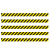 橙安盾 警戒线 一米线地贴 地面磨砂防滑贴3M地贴（黄/黑）8cm×120cm(5条装）