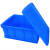 亚润 周转箱零件盒物料盒收纳盒整理箱配件箱胶框长方形盒子；蓝色带盖27# 520*380*205