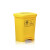 希万辉 医疗废物垃圾桶医院用利器盒加厚黄色医院诊所脚踏桶有盖大号 灰色50L