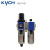 KYCH气动油水分离器GFC200/300/400过滤器+油雾器（可定制） GFC200 200-02;1/4