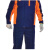 中神盾 SWS-CDS-301 长袖工作服套装男 耐磨劳保服套装 深蓝拼橘红XL/175