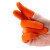 稳斯坦 WF116 一次性乳胶防滑手指套 工业橡胶手指套劳保手套 (100只)橘色25小号 