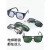 焊工专用眼睛 电焊眼镜烧焊工焊接专用透明玻璃平光护目眼镜保护 5018中绿 10个