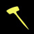 谋福（CNMF）插地杆扇形插地牌 大牌面花卉牌园艺标签植物标签记号牌【中号（100个装）黄色】