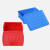 塑料周转箱长方形带盖物流中转筐加厚胶盒红黄蓝白收纳整理箱 单箱 外径；510.350.240 红色