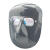惠利得 添新焊友焊工专用脸部防护面罩头戴式电焊面罩焊接防烤脸面具 BX-6面罩+透明+灰色眼镜+松紧带