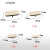 XMSJ木质拼装微缩建筑沙盘室内设计环艺模型diy材料家具手工制作 茶几 1比25