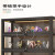 星成豪庭（XINGCHENGHAOTING）展示柜亚克力陈列柜子乐高展示架玻璃化妆品产品置物货架家用 三面透明黑色-六层80长翻门带锁