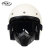 KEAZ摩托车头盔复古四分之三盔3C巡航机车骑行头盔夏季四季通用安全帽 乳白色+面罩 XXL（62-63cm）