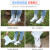 久匀 雨鞋鞋套防水防滑外穿脚套雨靴拉链水鞋套透明 白色 XL（39-40）