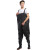 柯瑞柯林XSK100B连体雨裤橡胶100丝背带下水裤黑色46码1条装
