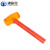 沸耐笙 FNS-30898 橡胶锤工具锤 橘色透明木柄皮锤1000克0.5kg 1把
