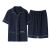 棠洛睡衣男士夏季短袖五分裤大码宽松套装中青年款开衫家居服 n8959 M(100-120斤)
