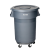 商用垃圾桶大号泔水桶圆形带轮子餐饮大容量塑料清洁环卫户外 120L直投桶可装底座