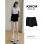 Melece黑色性感高腰设计感西装短裤女夏季2023韩版显高显瘦感热裤 黑色 XS