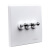 汉顿BE北欧复古开关插座面板86面板白银拨杆创意LOFT复式 白色16A空调插座