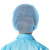 无尘车间实验室轻薄透气无纺布双筋一次性帽子防尘头套条形帽头罩 21寸蓝色双筋100-包