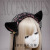 顶妃（DING FEI）洛丽塔cosplay道具配件猫娘发饰兽耳女仆饰品铃铛猫耳朵发箍 黑红