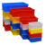 福昀   塑料长方形零件盒 螺丝工具盒 货架物料收纳盒  颜色随机 蓝/白/红/黄2#带盖 650*410*155 单位：个