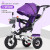 哈富龙溜娃神器婴儿推车可坐婴儿车轻便可折叠儿童哄娃神器0-3岁 紫色一键旋转+折叠+减震 12寸铝