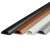 线槽pvc明装电线盒木纹线槽半圆布线槽搭配底胶粘地板走线5米 黑色 2米条/50条