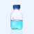 垒固 透明棕色玻璃螺口蓝盖试剂瓶密封瓶实验室丝口化学取样瓶 透明250ml