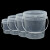 冰禹 BYA-153 透明水桶 塑料桶 密封打包桶 涂料桶 8L(方形白盖)带提手  