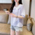 奈菲堡（NAIFEIBAO）娃娃领短袖t恤女夏季2024新款韩版宽松设计感小众短款小个子上衣 紫色 M (建议80-110斤)