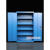 重型多层铁皮工具柜子车间用工业厂加厚汽修五金物料储物模具货柜 五层蓝白色500mm深标准厚度