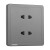（SIEMENS）开关插座面板 四孔墙面强电10A86型面板 致典系列银灰色 四孔插座