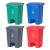 白云清洁 AF07317 脚踏分类式垃圾桶环卫带盖分类桶脚踏式果皮箱 红色68L-有害垃圾