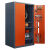 弗莱仕 FLS-GJG-0023 重型工具柜 工业双开门五金铁皮柜工厂车间置物柜 带挂板橘红色（一台）