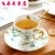 完壮欧式轻奢陶瓷茶杯高档骨瓷咖啡杯碟套装英式红茶杯鎏金下午茶具 茶花 杯碟+勺