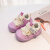 基诺浦（ginoble）婴幼儿软底防滑学步鞋透气网面宝宝休闲鞋魔术贴拼色小童鞋子 879紫色 22码