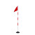 影月平原 蛇形跑杆标志杆 障碍物标志杆 红白训练杆1.5m红白铁杆+2.6kg铸铁底座