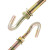 海斯迪克 HKCL-225 国标彩锌拉爆钩钢丝绳配件 加长万能挂钩膨胀螺丝钩勾M6（10个）