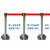 一米线栏杆座隔离带护栏杆警戒围栏银行排队立柱不锈杆伸缩带 钛金（铁皮底座）5米带