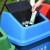 鸣固 ZJ4859分类塑料垃圾桶 摇盖式 户外环卫垃圾箱 办公摇盖桶 60L带盖绿色（厨余垃圾）