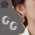 皇家莎莎秋冬新款耳钉925银针独特设计高级感法式气质仿水晶耳饰女