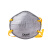 杯型呼吸阀口罩 头戴式活性炭口罩 防尘 无纺布口罩 灰色 杯型KN95口罩（不带呼吸阀）一盒 25只/盒