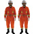 宏兴（HongXing）DA-018连体抢险救援服消防员耐磨抢险救援定做橘红色（上衣+裤子连体）M码