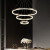 VVS客厅吊灯年网红灯简约现代大气餐厅轻奢灯具大 两圈 直径40*60cm智能语音+遥控