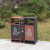 户外垃圾桶不锈钢大号环卫果皮箱小区公园景区室外分类双桶垃圾箱 彩色三分类