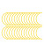 竹特 电压力表标识贴 直径15cm 半圆 黄色 仪表指示标签 仪表表盘反光标贴 （一张5条）企业定制