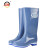 上海牌雨鞋女士高筒舒适PVC耐磨防滑防汛劳保工业防护耐腐蚀耐酸碱食品加工鞋SH302 蓝色 39