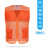 厚创 夏季渔网格马甲 志愿者红公益义工装双口袋背心市广告马夹支持印字定制 橙色 L
