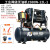藤原空压机无油工业级高压气泵220V空气压缩机木工喷漆打气泵 (升级双管上气快)1580W-12L-1