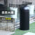欧式高档餐厅咖啡店公共商用卫生间大容量摇盖式翻盖头垃圾桶 港式垃圾桶咖啡色HX