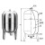 访客 膨胀罐供水压力罐水箱气压罐定压罐稳压罐隔膜气压罐碳钢材质【19L耐温99度口径DN25耐压8公斤】