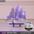 Hey kalo海盗船模型摆件创意帆船开学季礼物一帆风顺木船地中海客厅装饰品 24CM蓝色带灯帆船